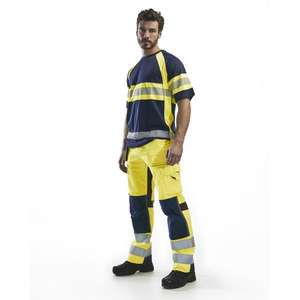BLAKLADER - 333710518933XXL T-shirt UV haute visibilité Bleu marine/jaune-EAN 7330509466568 HI-VIS WORKWEAR - Product Image 3
