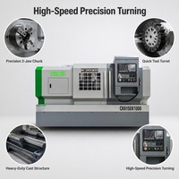 Torno Horizontal CNC de Trabajo Pesado con Sistema GSK, Modelo CK6150, con Recorrido del Eje Z de 1000 mm, Alta Precisión, 2 Ejes