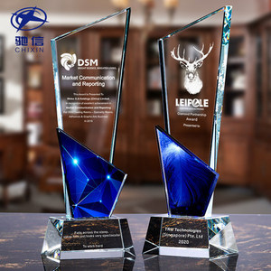 Crystal <b>Trophy</b> K9 White Laser <b>Engraved</b> UV Printing Durable Business Gift for Frontline Workers LS-A858 - Product Image 1