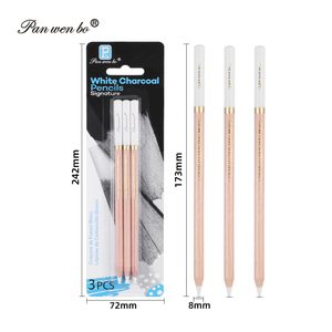 Panwenbo 3 unids/<span class=keywords><strong>set</strong></span> lápices de dibujo de carbón blanco Juego de lápices de grafito de colores para bocetos artísticos y pintura - Product Image 6