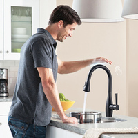 Robinet de cuisine extractible en acier inoxydable avec capteur tactile intelligent, robinet mélangeur d'eau pour évier de bar avec certificat CUPC