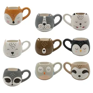 Custom 3D Any Shaped Ceramic Coffee Mug,Dog Cat Elephant Frog Sloth Mermaid Unicorn Panda Rabbit Donuts Mushroom Milk Tea Cup