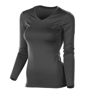 Customized Women's Premium Quality O Neck Compression Fitness Shirt Wholesale Custom Women Compression Shirt - Product Image 2