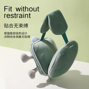 Oreiller de voyage en forme de U, masque pour les yeux portable pour adultes, design doux et confortable avec un style de dessin animé mignon, léger - Product Image 1