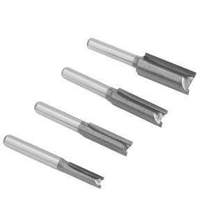 Straight Cut Carbide Tipped Router Bits 1/4 In Round Shank Woodworking Milling Cutter - Product Image 2