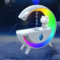 Lonvel Spaceman en forme d'humidificateur de gouttelettes d'eau Anti-gravité haut-parleur ménage USB humidificateur de lumière Anti-gravité à ultrasons