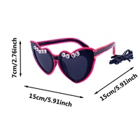 Lunettes LED lumineuses et lumineuses BRIDE to BE Lunettes de soleil en forme de cœur Lunettes de soleil pour enterrement de vie de jeune fille Fournitures pour femmes