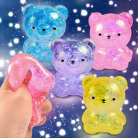 CHENXI TPR Ours Doux Boule D'échappement Squeeze Maltose Cristal Liquide Fidget Soulagement Du Stress Nouveauté Gag Jouet Unisexe Résistant À La Pression