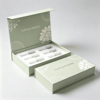 Boîtes cadeaux pour vernis à ongles en carton rigide magnétique avec logo personnalisé de luxe, fermeture à ruban sur mesure, emballage pour vernis à ongles