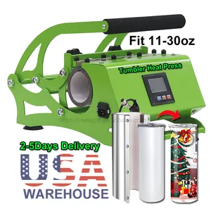 USA Warehouse Kostenloser Versand 20 oz 20 oz Skinny Straight Cup Becher DIY Sublimation Wärme übertragungs druckmaschine Tumbler Heat Press