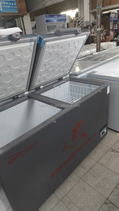 TOP <b>DOOR</b> STEEL <b>PLATE</b> SMALL COMMERCIAL SLIDING <b>DOOR</b> ICE FREEZER 518L CHEST FREEZER TOP LOADING Gray/White FREEZER Che - Product Image 2
