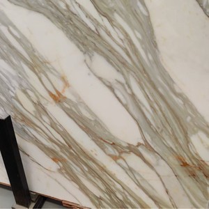 Moderne gepolijste marmeren visbuik gouden hotelvilla decoratie - Product Image 2