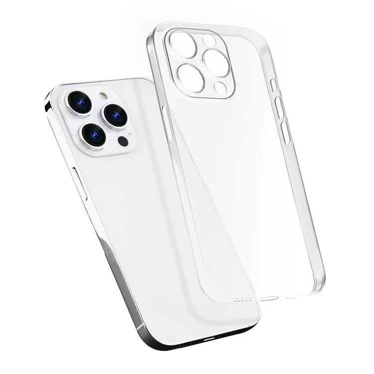 Sottile rigido antiurto trasparente cristallino per custodie iPhone PP custodie sottili trasparenti per 12 per 13 Pro Max Plus cover