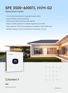 Precio de fábrica Growatt Solar Inverter Spf 6000T 6kw Inversor monofásico híbrido con capacidad paralela - Product Image 3