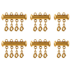 <span class=keywords><strong>Separador</strong></span> de collar de acero inoxidable al por mayor, conector con cierre de resorte, cierres en capas para joyería, collar, fabricación de pulseras - Product Image 1