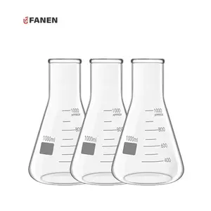 Instrument de laboratoire Fanen Flacon conique gradué transparent Flacon en verre borosilicaté Erlenmeyer Flacon