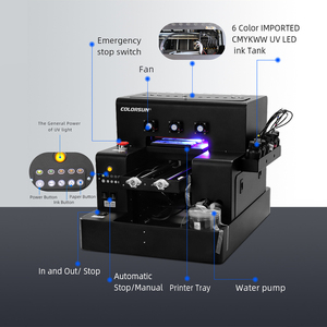Colorsun Nueva Impresora UV LED Automática de Cama Plana para Impresión de Cilindros, Madera, Vidrio y Carcasas de Teléfono con Software 9.0 - Product Image 3