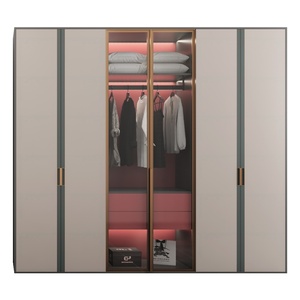 Armoire avec éclairage LED - Grande capacité de rangement pour chambre et dressing, meubles de chambre personnalisables - Product Image 1