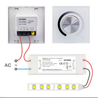 Variateur intelligent SCPOWER 12W 300W à gradation Triac pour éclairage électrique Guangdong