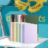 Carnet A4 à couverture souple en PP, avec mécanisme de reliure spirale à anneaux, pour remplacement scolaire, anneaux de reliure perforés