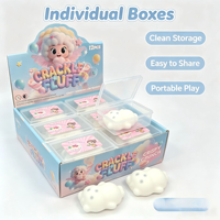 Jouet à presser anti-stress en pâte à modeler souple, effet craquelé, en forme d'ours blanc, de beignet croustillant, de patte de chat ou de chocolat croustillant