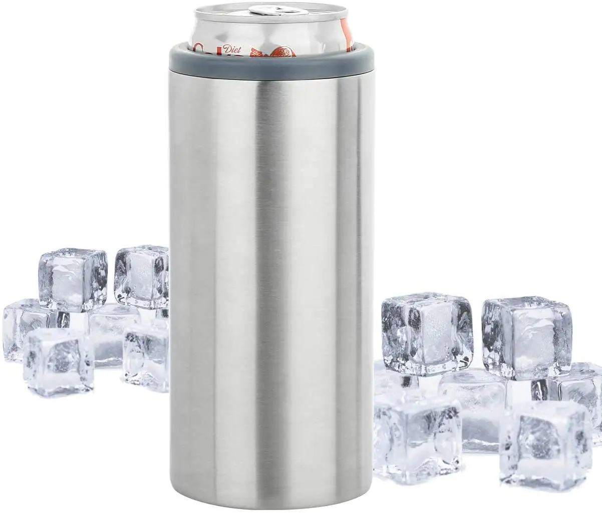 12oz skinny can cooler Double walled Stainless Steel Beverage Beer Can Insulated Cooler slim can cooler