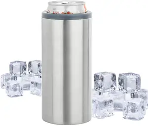 Raffreddatore per lattine skinny da 12 once raffreddatore per bevande in acciaio inossidabile a doppia parete raffreddatore per lattine isolato