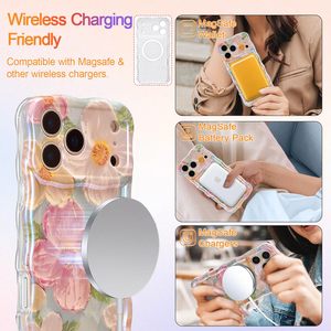 IMD in sơn dầu Hoa chống sốc từ trường hợp điện thoại cho <span class=keywords><strong>Iphone</strong></span> 17 16 15 Pro Max đầy đủ từ trường hợp điện thoại cho <span class=keywords><strong>iPhone</strong></span> - Product Image 4