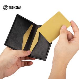 TILONSTAR TVW104 Custom Gift Logo <b>Slim</b> <b>Cards</b> Wallet Large Capacity Bifold Leather RFID Blocking Business <b>Card</b> <b>Holder</b> - Product Image 4
