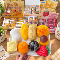 Jouets anti-stress Squishy mixtes, croustillants et moelleux, jouets à presser sensoriels à texture froissée, en forme d'arachide, de pudding et d'autres formes