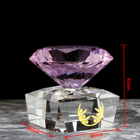 Trophées en cristal rose personnalisés, trophées en verre, trophées de concours de beauté