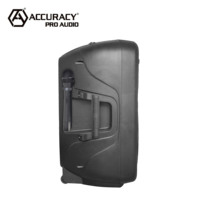 Enceinte amplifiée portable Accuracy Pro Audio PMU15AYE-LED3 15'' 120W, système de sonorisation DJ avec enceinte active à LED