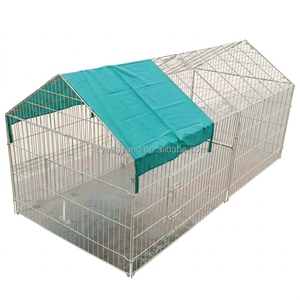 Jaula Cuadrada Transpirable de Alambre Metálico Negro <span class=keywords><strong>para</strong></span> Pollos con Cubierta, Jaula <span class=keywords><strong>para</strong></span> Mascotas de Exterior <span class=keywords><strong>para</strong></span> Animales Pequeños, Diseño a Cuadros, Logotipo Personalizado - Product Image 3