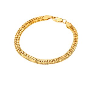 Bracelet chaîne queue de renard doré 6 mm unisexe, bijoux à maillons cubains, cadeau WSL023 - Product Image 5