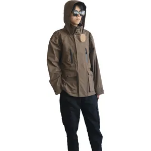 Manteau de pluie personnalisé OEM pour hommes Dubliner Veste de pluie imperméable, coupe-vent et respirante avec capuche pliable