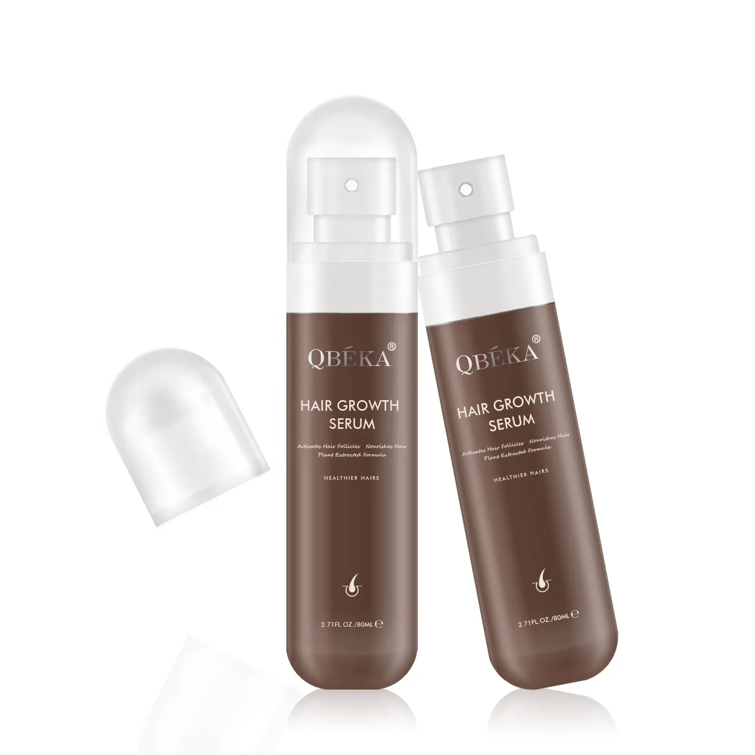 Qbeka Haargroei Serum 80Ml Micro Naald Roller Met Intensieve Groei Olie En Activeren Spray Unisex