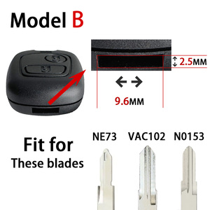 Guscio Cover Chiave Auto Scatola di Ricambio per Citroën <span class=keywords><strong>C1</strong></span> C2 C3 C4 Xsara Picasso per Peugeot 206 207 307 408 607 - Product Image 6