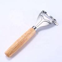 Houten handvat maïs schiller roestvrij staal maïs schaafmachine kolf schiller keukenrasp groentegereedschap