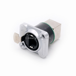 Conector hembra RJ45 blindado de <span class=keywords><strong>tipo</strong></span> <span class=keywords><strong>normal</strong></span> Conector de 90 ° 8p8c Internet RJ45 Conector de chasis de montaje en panel - Product Image 3