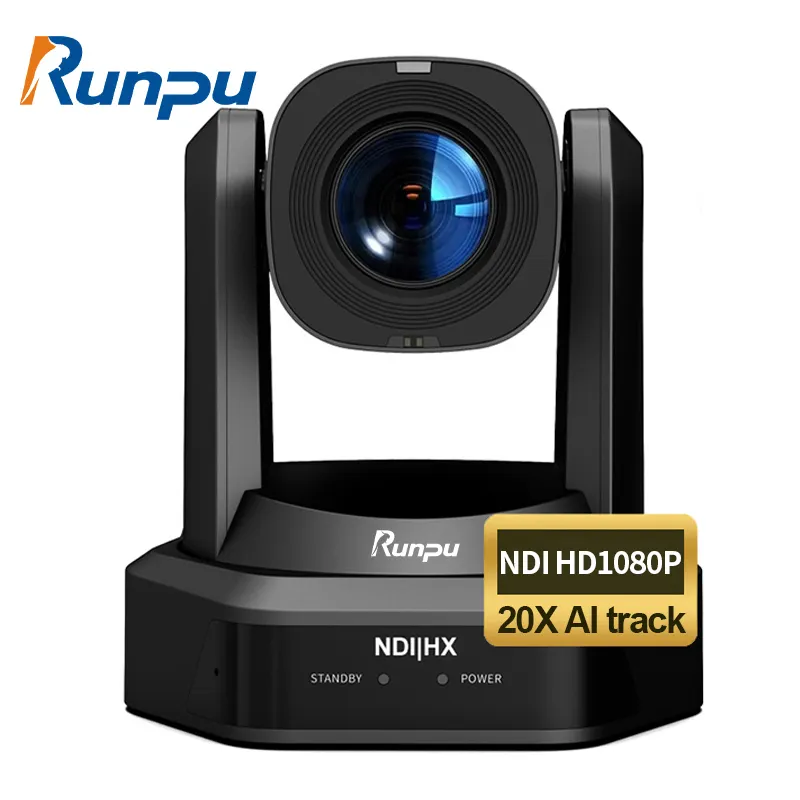 Runpu 20X Optical zoom 1080p60 hd video conference PTZ POE ip camera support NDI with HD MI
