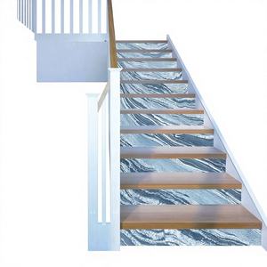 Dalle de marbre bleu indien, surface polie, épaisseur 20 mm, design moderne, marbre écologique, dessus de table à manger, villa intérieure - Product Image 1