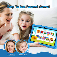 Tablette Android 14 de 10,1 pouces au design fin avec processeur quadricœur, connectivité Wi-Fi, écran IPS 1280x800 et étui pour enfants