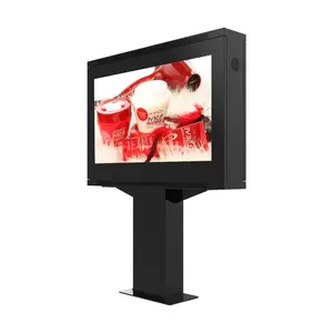 Tampilan Iklan LCD lanskap 55 ", layar LCD tampilan Digital sisi ganda tanda Digital dengan jaringan nirkabel