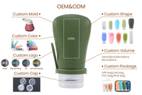 Bouteilles de voyage en silicone portables, approuvées par la TSA, étanches et rechargeables, sans BPA, pour savon