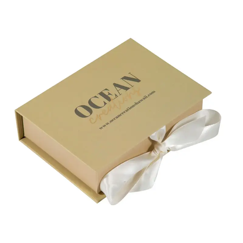 Toptan özel logo sert karton kitap stil hediye kutusu şerit