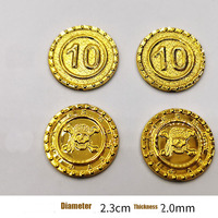 Accessoires de pirate en gros, Pièces d'or de pirate, Trésors de jeu en plastique, Jetons dorés et argentés, Pièces de monnaie, Monnaie de jeu
