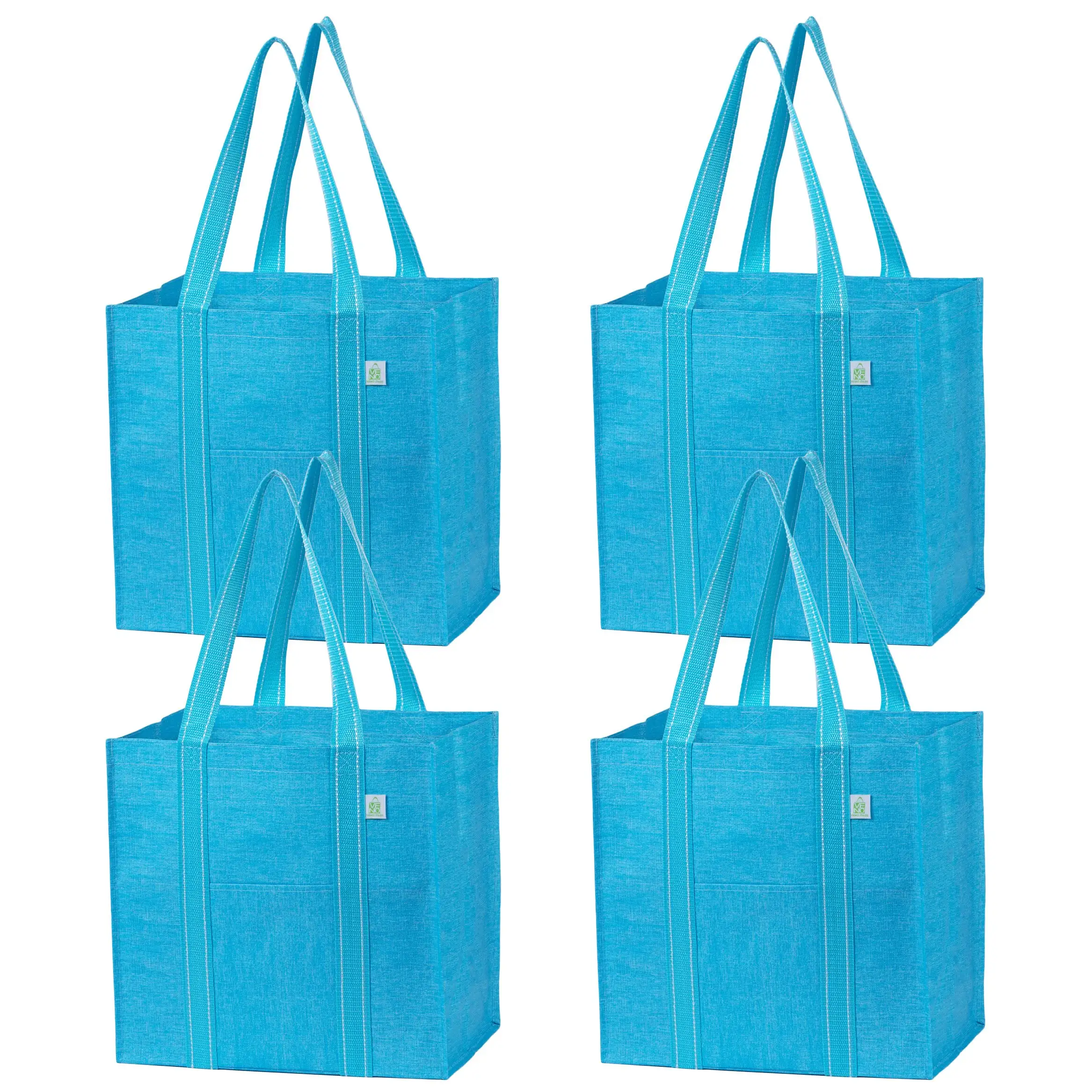 Nuevo diseño de bolsa no tejida bolsas de almacenamiento de bolsas de compras no tejidas con su propio logotipo regalo de supermercado reciclado