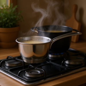Butter <b>Pan</b> Stainless Steel <b>Small</b> Capacity For Double Boiler Use - Product Image 3