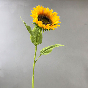 <span class=keywords><strong>Girasol</strong></span> <span class=keywords><strong>de</strong></span> plástico Artificial <span class=keywords><strong>de</strong></span> seda, tallo largo único, venta al por mayor - Product Image 4