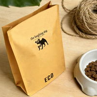 Emballages de café biodégradables imprimés, sacs en papier kraft avec fermeture éclair, pochettes résistantes à l'humidité
